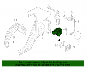 Kia Sportage 20-22 fuel filler door housing