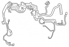 Power cable through the entire body to the battery of a Toyota Camry v50 12-14 USA