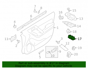 Front left window lift control Subaru Forester 17-18 SJ black, 2 auto