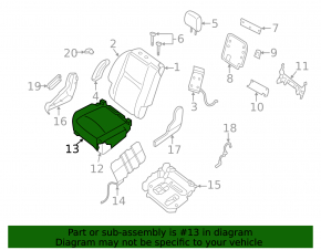 Rear seats, 2nd row, Nissan Pathfinder 13-16, beige cloth, dry-cleanable