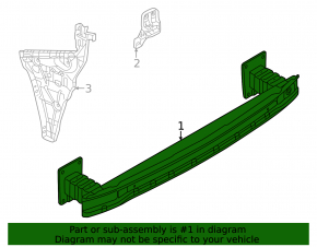 Rear bumper reinforcement Audi A3 22-26