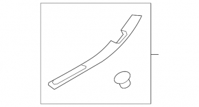 Door sill trim inner rear right Subaru Impreza WRX GH 08-14 black