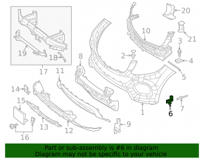 Front bumper mount left wing Mercedes W166 GLE 16-19