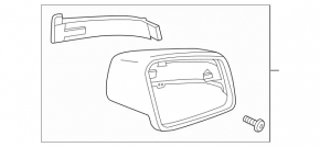 Side mirror right Mercedes W221 07-09 8+7 pins, auto-dimming, turn signal, silver