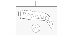 Rear bumper mount outer right Ford Explorer 11-15 prerest