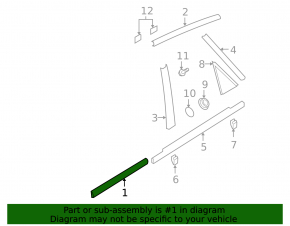 Door trim lower rear right Mazda3 03-08