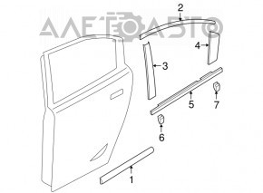 Door trim lower rear right Mazda3 03-08