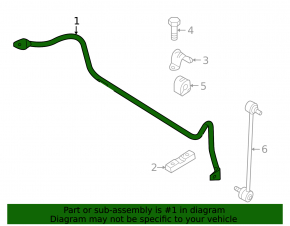 Front stabilizer Mazda3 2.3 03-08