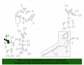 Door limiter rear left Ford Ecosport 18-22