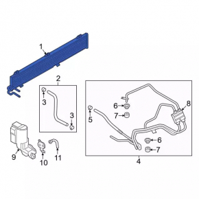 Radiator cooling oil Ford Ecosport 18-22 2.0