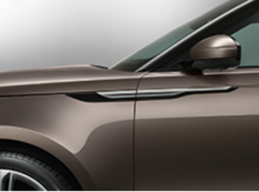Right fender molding for Land Rover Range Rover Velar 18-23, gloss black, silver insert