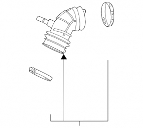 Air duct for intake Ford Escape MK4 20- hybrid, plug-In