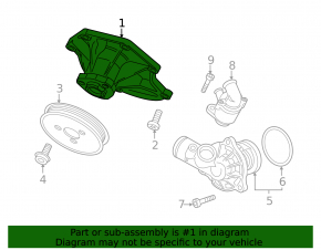 Water pump for Audi Q7 4L 10-15