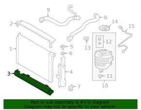 Lower radiator cover for BMW 3 G20 20-26 B58, plastic