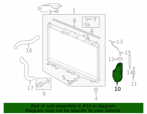 Expansion tank cooling Honda Accord 13-17