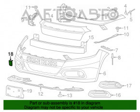 Dodge Dart 13-16 Front Bumper Tow Hook Cap