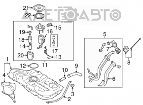 Fuel tank Kia Forte 4d 14-18