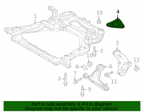 Mitsubishi Outlander 22-25 front subframe rear left burr