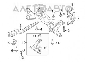 Lower front left control arm for Mitsubishi Outlander Sport ASX 17-25