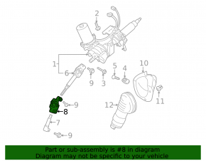 Lower steering universal joint for Toyota Prius 2009-2010