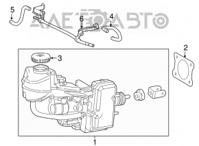 Main brake cylinder with reservoir Toyota Camry v70 19-20 hybrid with cover