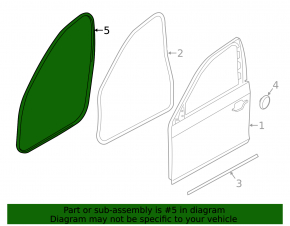 Door seal front right BMW 5 F10 11-16