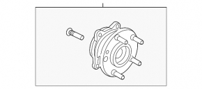 Rear right hub Hyundai Sonata 20-