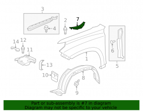 Left windshield wiper seal for Lexus GX460 10-23