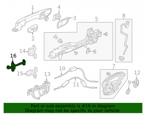 Rear left door limiter Honda Civic XI FE/FL 22-26