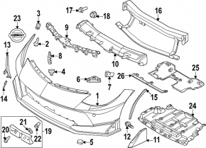 Rear engine guard Infiniti Q50 14- RWD