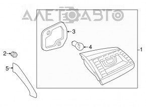 Interior light trunk door left VW Touareg 13-17 LED