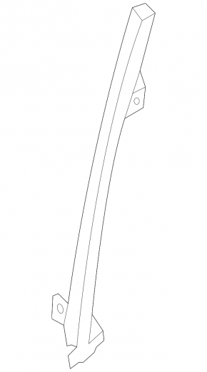 Front right door glass guide Nissan Versa Note 13-19 rear