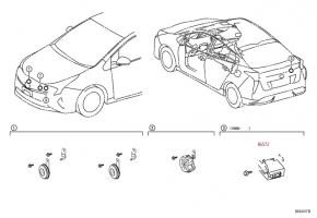 VEHICLE APPROACHING SPEAKER CONTROLLER Toyota Prius 50 16-22
