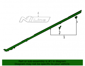 Front right wing molding Hyundai Sonata 20-23