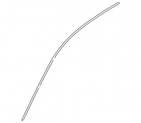 Upper rear left door molding for Audi A3 8V 15-20 4d, chrome