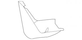 Mudguard rear left Nissan Leaf 11-17 graphite