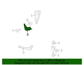 Mudguard rear left Nissan Leaf 11-17 graphite