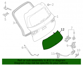 Mercedes X167 GLS 450 580 20-26 Tailgate Glass