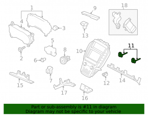 Interior Temperature Sensor Ford Escape MK3 13-