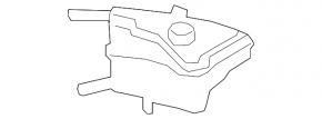 Ford Fusion mk5 13-20 coolant expansion tank without cap