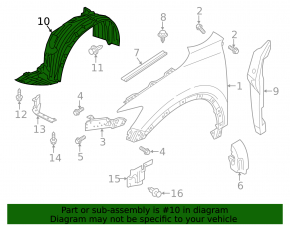 Front left mudguard Mazda CX-5 13-16