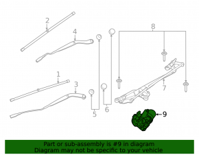 Ford Explorer 20- Front Windshield Wiper Trapezoid Motor