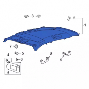 Ford Bronco Sport 21-25 Headliner Gray Without Sunroof