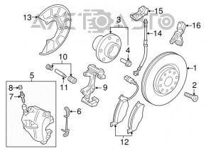 ABS sensor front left VW Tiguan 09-18