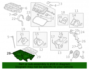 Oil pan Acura MDX 14-20