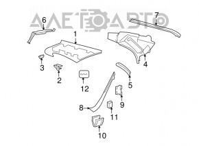 Rear pillar trim left Mercedes W221
