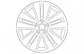Wheel disk R17 Subaru Outback 15-16 curb