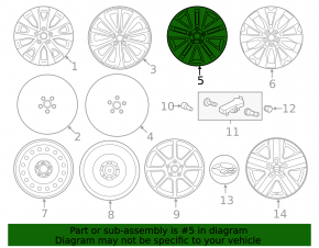 Wheel disk R17 Subaru Outback 15-16 curb