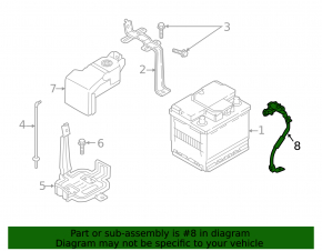 Negative terminal of battery Hyundai Ioniq 17-22 HEV, PHEV with sensor