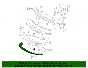 Front bumper lip VW Passat 06-10